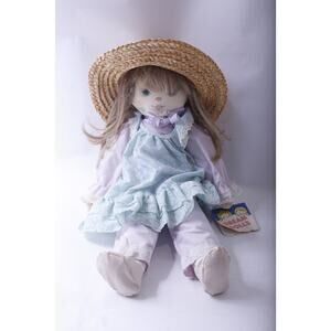 Dakin, Dream Dolls, Alison, Doll, Girl in Blue Dress and Straw Hat, Original Tag
